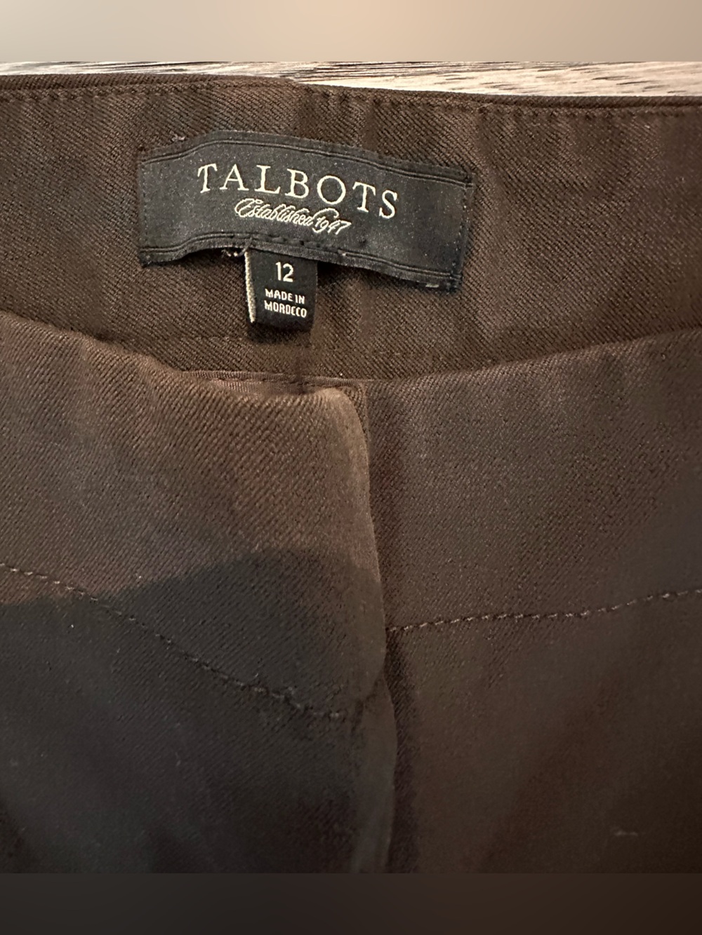 Talbots Straight-Leg Pants in Dark Brown